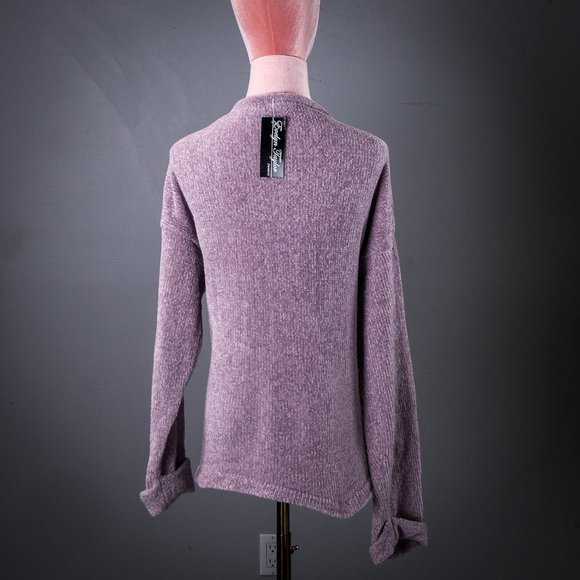 NWT Evelyn Taylor | Lilac Pocket Chenille Sweater - L - Picture 5 of 6